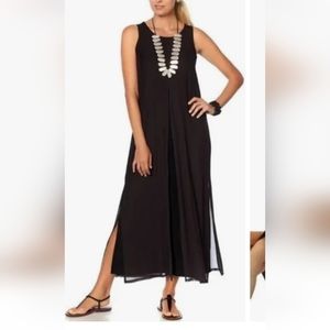 Marla Wynne Maxi Dress with overlay Black